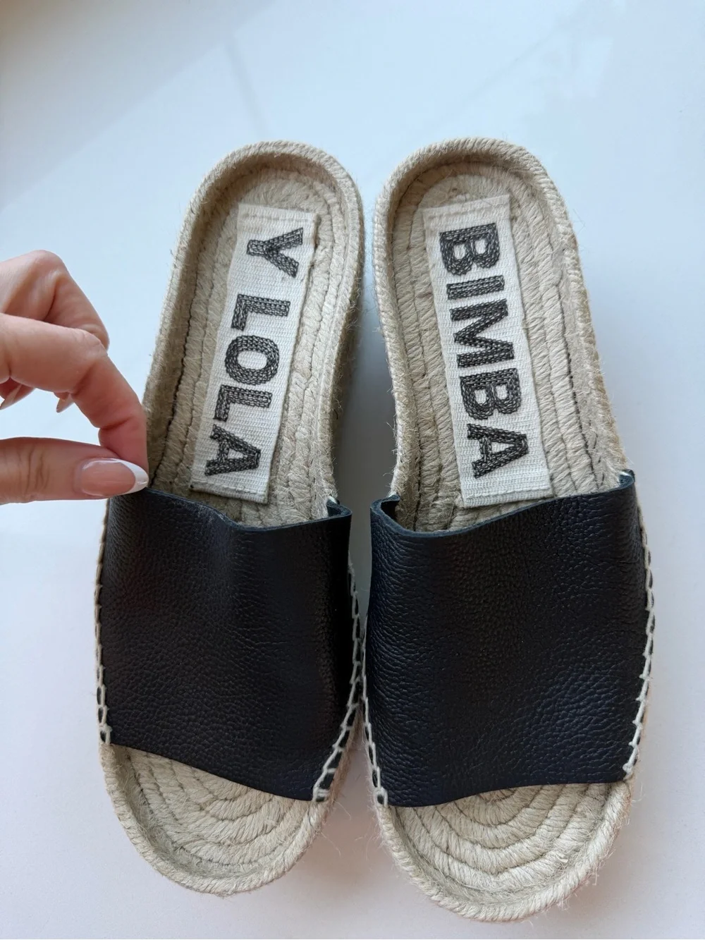 Classic Black Platform Espadrille Slide - Bimba